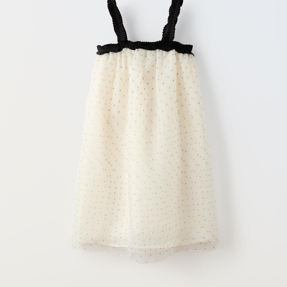 Chic Black and Cream Polka Dot Dress